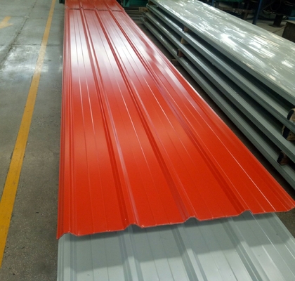 PPGI ondulati colorano il piatto galvanizzato dipinto zinco rivestito delle mattonelle di tetto del metallo del piatto