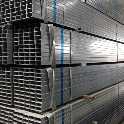 Q215b Q235b tubo di acciaio galvanizzato quadrato rettangolo 2,5 pollici 3 pollici