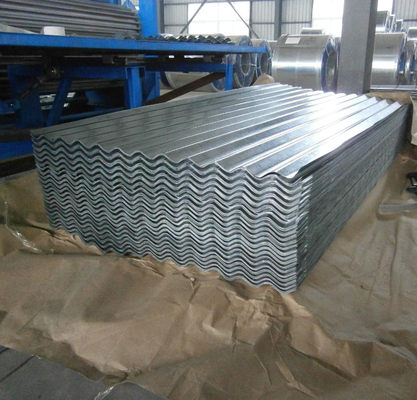 Resistenza alla corrosione 0,2-0,6 mm Gi Piastra di copertura metallica ondulata Piastra di acciaio galvanizzato